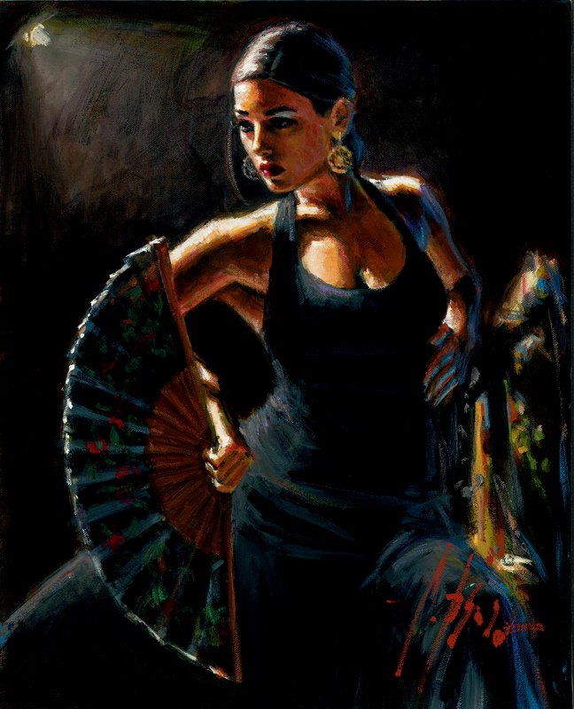 Fabian Perez Celina con Abanico